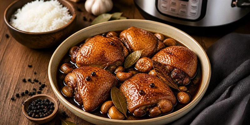 A bowl of Chicken Adobo