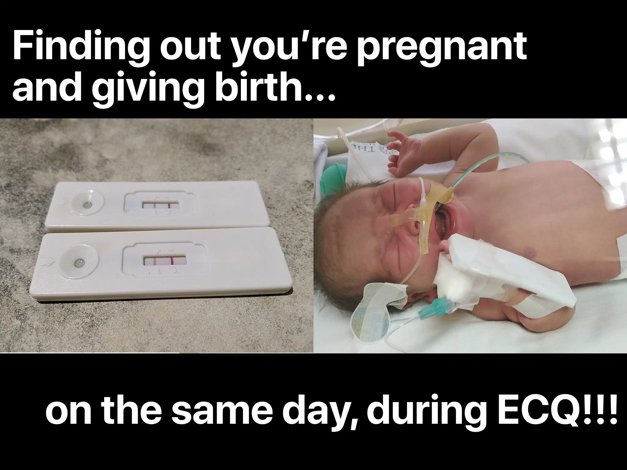 Finding out you're pregnant and giving birth on the same day, during ECQ!!!